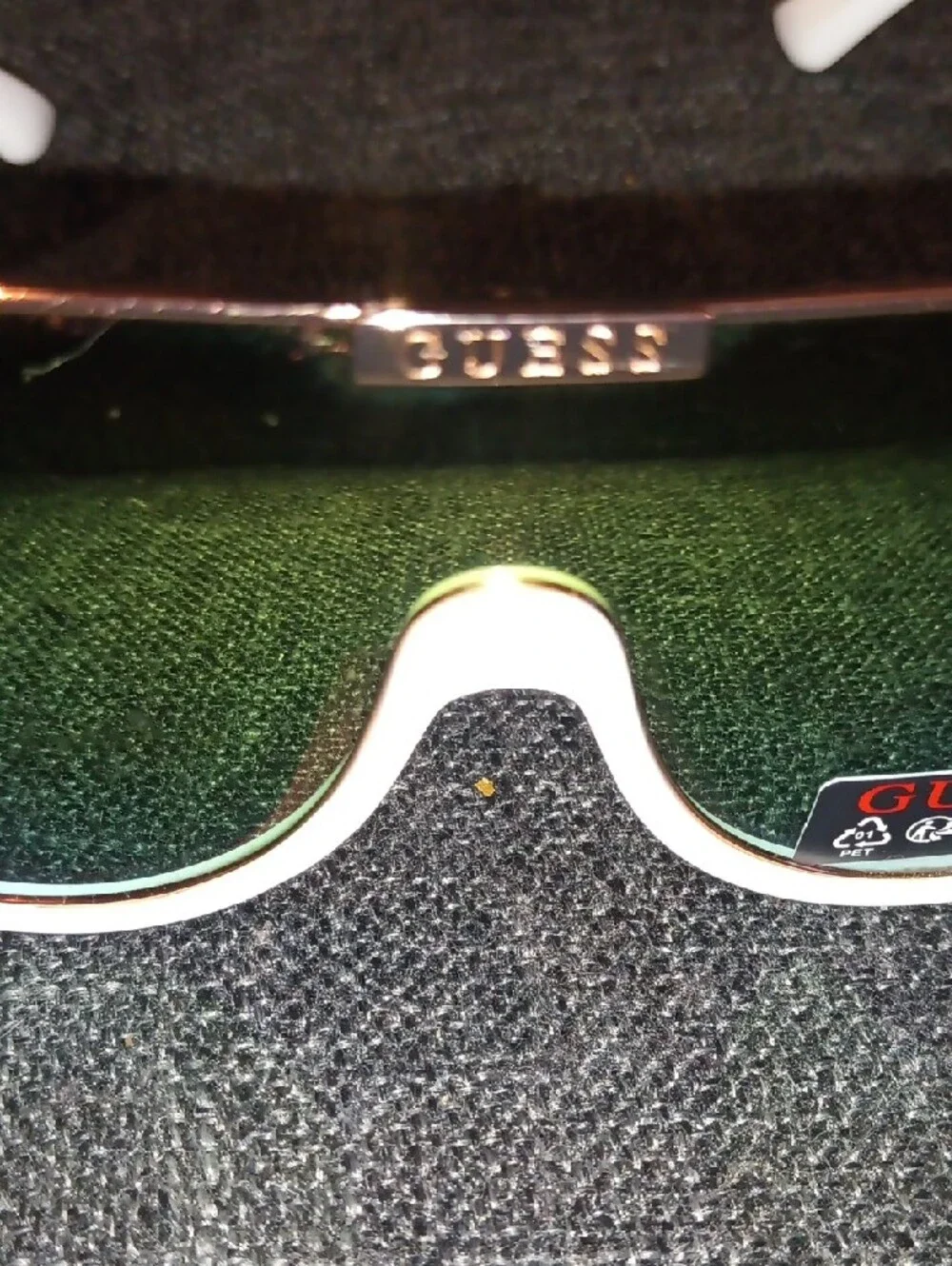 GUESS White And Gold Frame Sunglasses